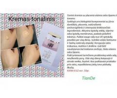 TianDe tonalinis veido kremas su placenta, 50 g.  Su atspalviu.