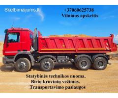 Ekskavatoriaus nuoma, Transportavimo paslaugos, Krovinių vežimas (+37060625738)