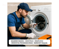 SKALBIMO MASINU – DZIOVYKLIU - INDAPLOVIU =REMONTAS-PROGRAMAVIMAS=  0-689-65507 Klaipeda