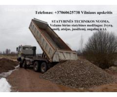 Vežame juodžemį, augalinį sluoksnį, žvyrą, smėlį, skaldą +37060625738 Vilnius