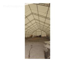 Parduodamas naudotas tentinis angaras EURO 225   Matmenys 18,3 x 12,2 x 5,8 m.