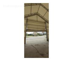 Parduodamas naudotas tentinis angaras EURO 225   Matmenys 18,3 x 12,2 x 5,8 m.